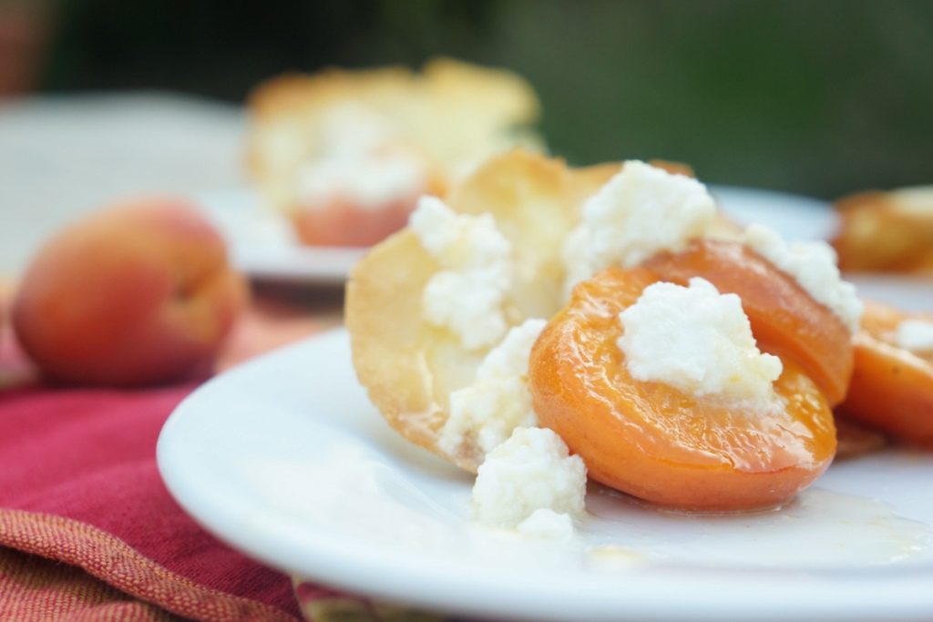 abricots rotis brocciu toque et tablier