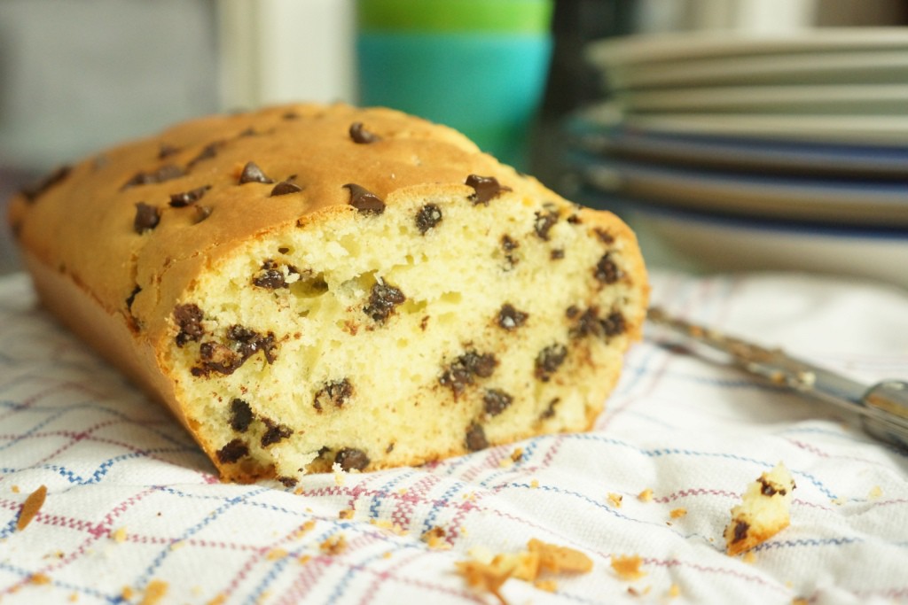 cake pepites chocolat toque et tablier