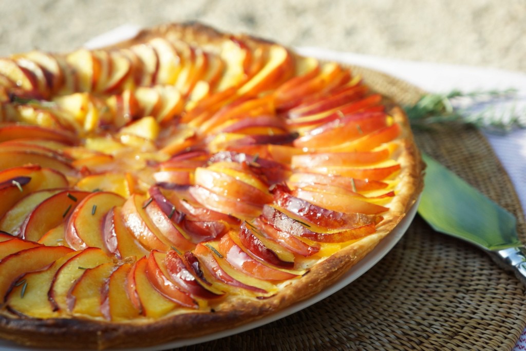 tarte nectarines romarin toque et tablier