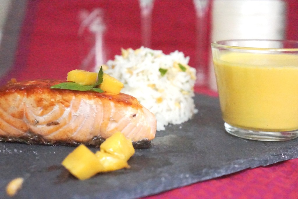 recette saumon sauce foie gras toque & tablier