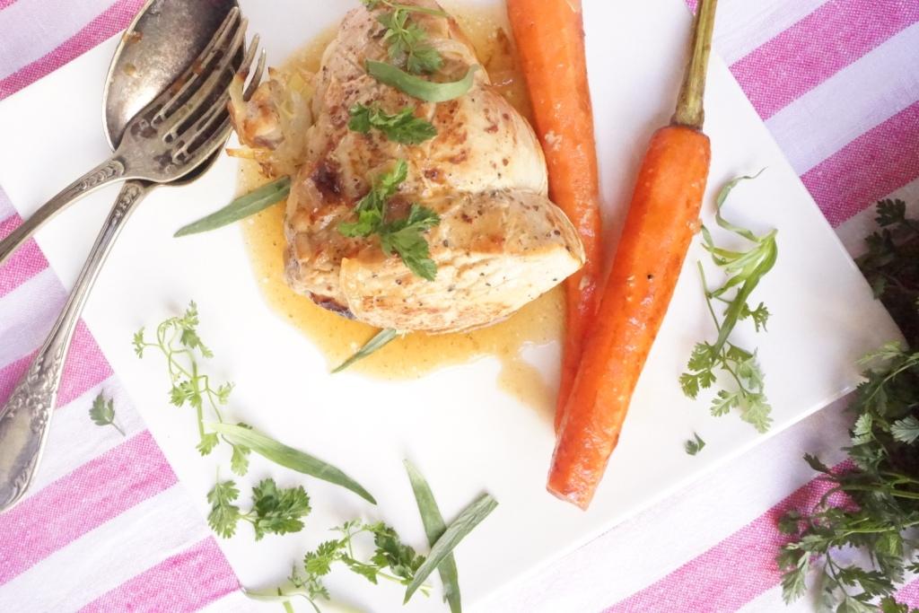 quasi de veau rôti aux fines herbes toque et tablier