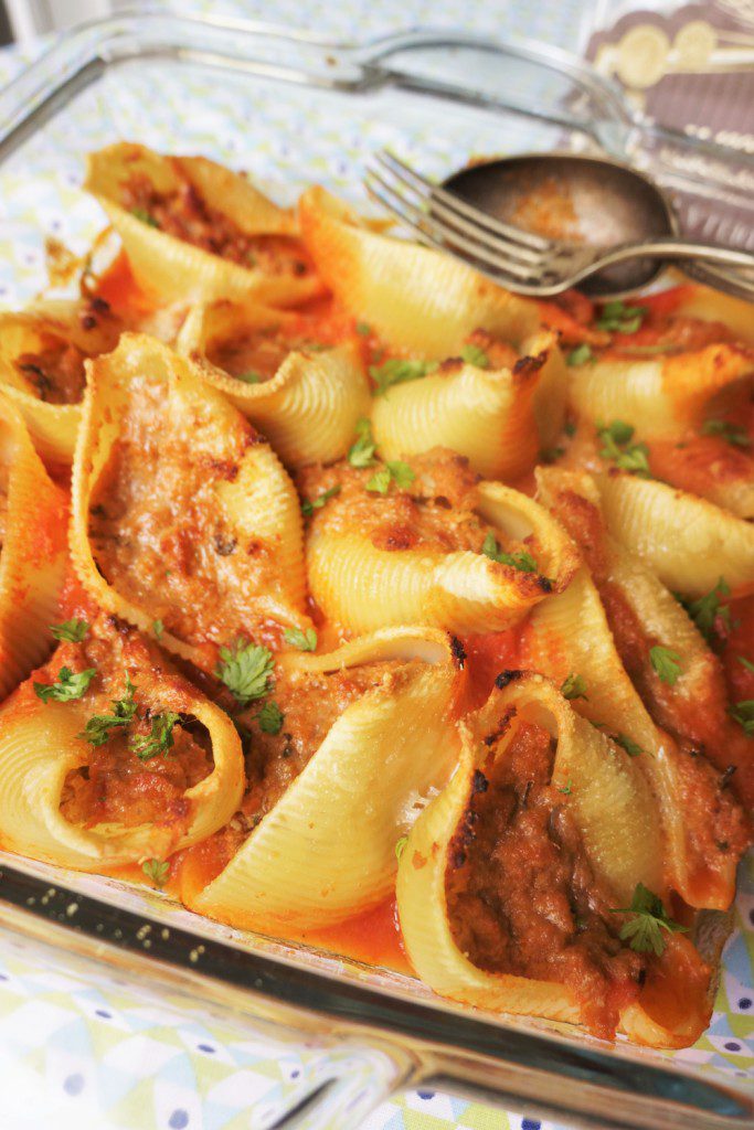 conchiglionis farcis veau toque et tablier 