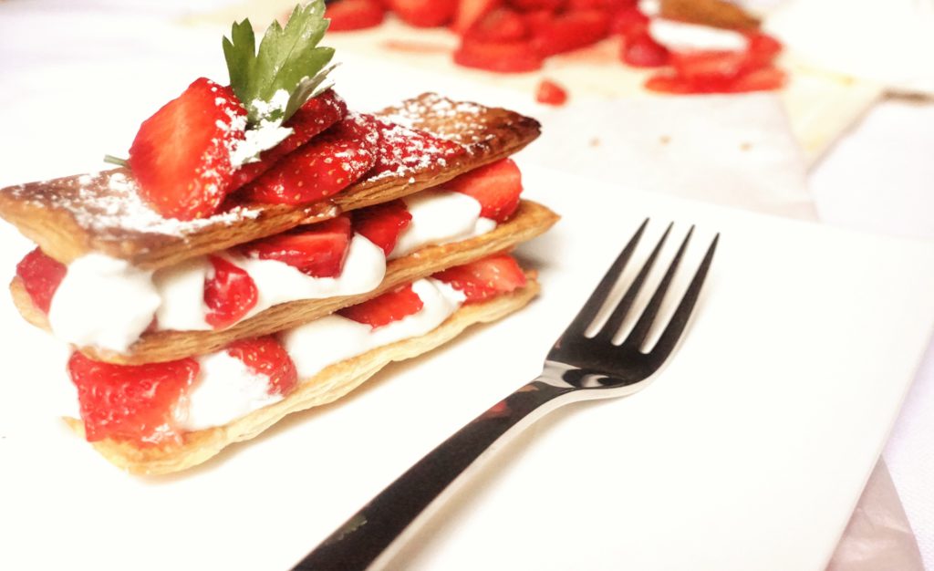 mille feuille fraise toque et tablier