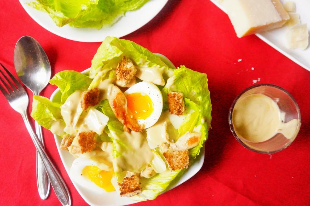 vraie salade caesar toque et tablier