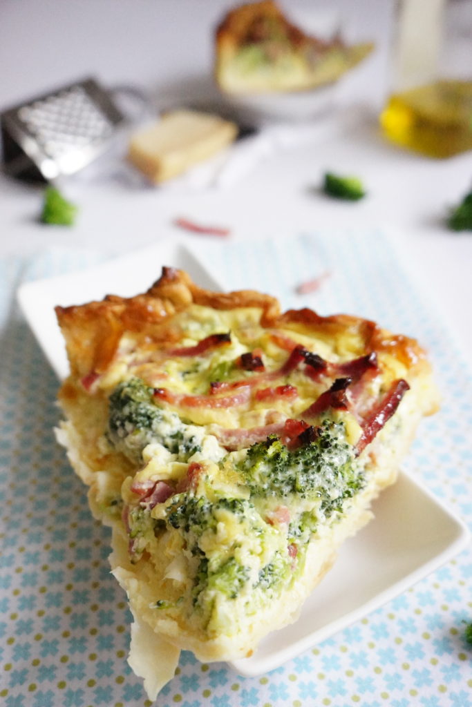 quiche brocoli parmesan toque et tablier