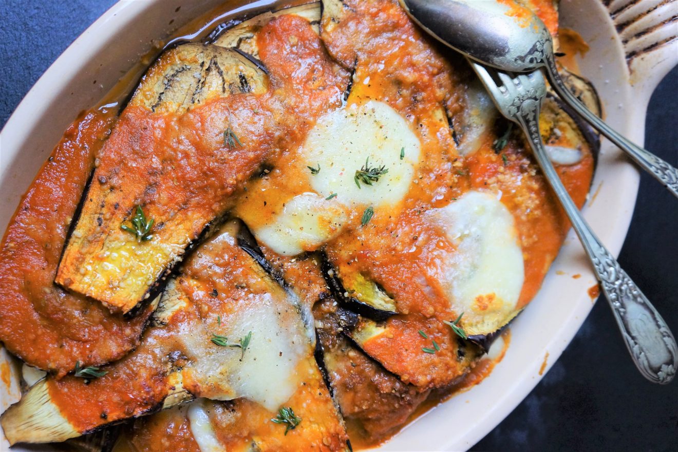 Gratin d'aubergines à la tomate